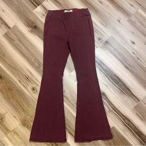 Rock&Roll Denim Bargain Bell Bottom Jeans Pull On Flare 30x36 Red Festival Boho